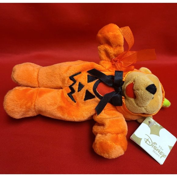 Disney Pooh in Pumpkin Suit Bean Bag Plush - Picture 9 of 12